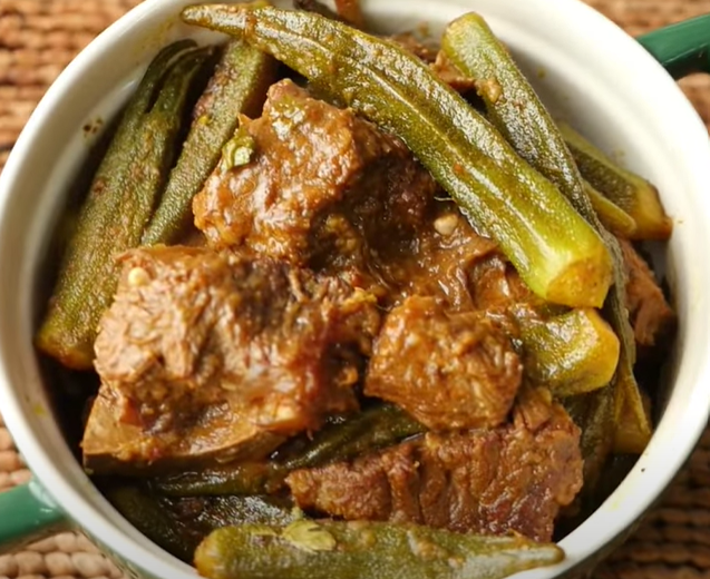 Bhindi Gosht - Desicookbook